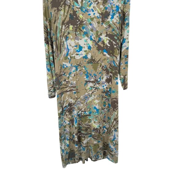 Cabi Long Sleeve V-Neck Dress Size Large  Jersey knit abstract pattern New - Picture 11 of 13